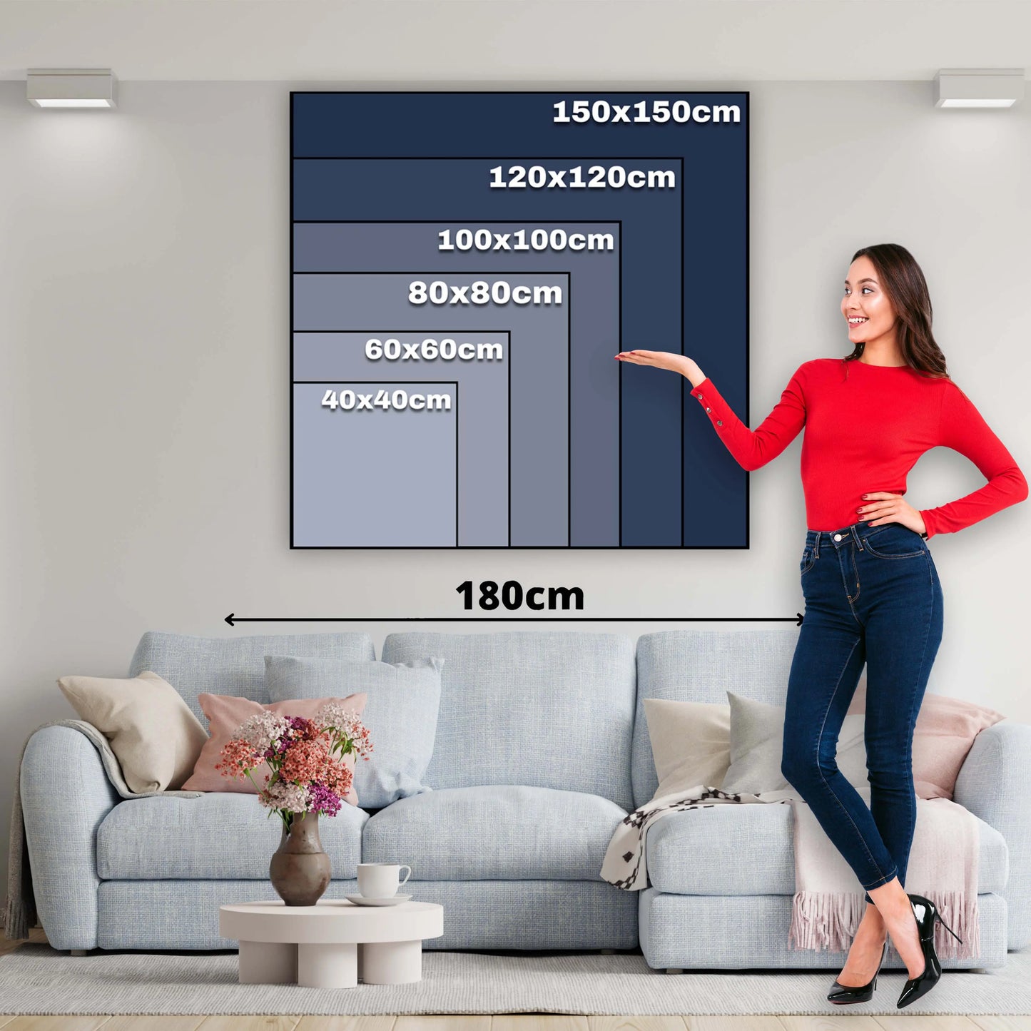 Abstrakte Frau mit Hut Luxury Beauty Wandbild Kunstwerk