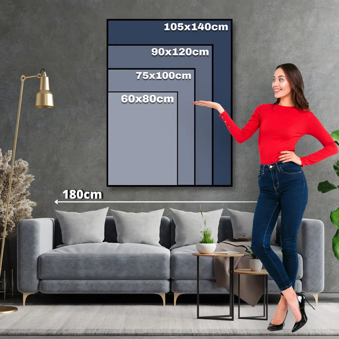 Tanzendes Paar Colour Style Wandbild Kunstwerk