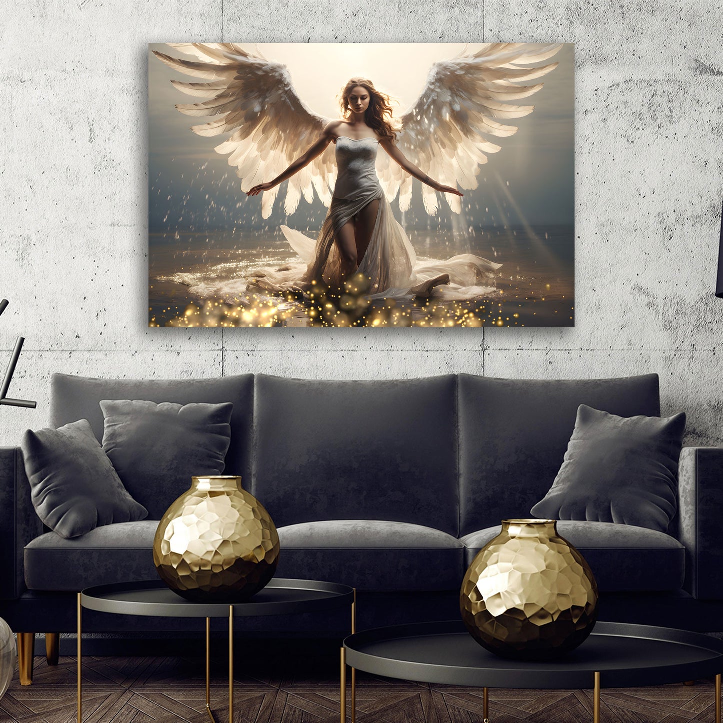 Wandbild Kunstwerk Engelsfrau Engel mit Flügel