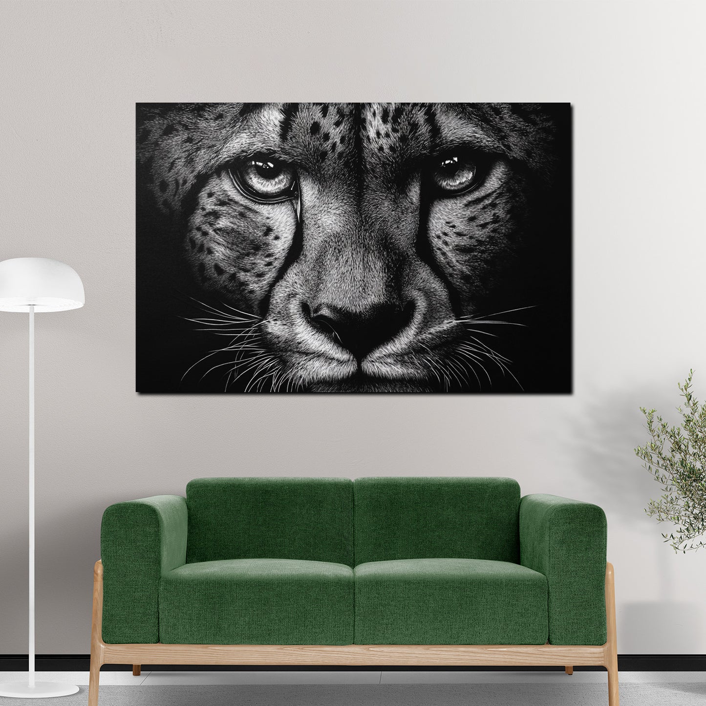 Gepard Porträt Intensität Eleganz Wandbild Kunstwerk