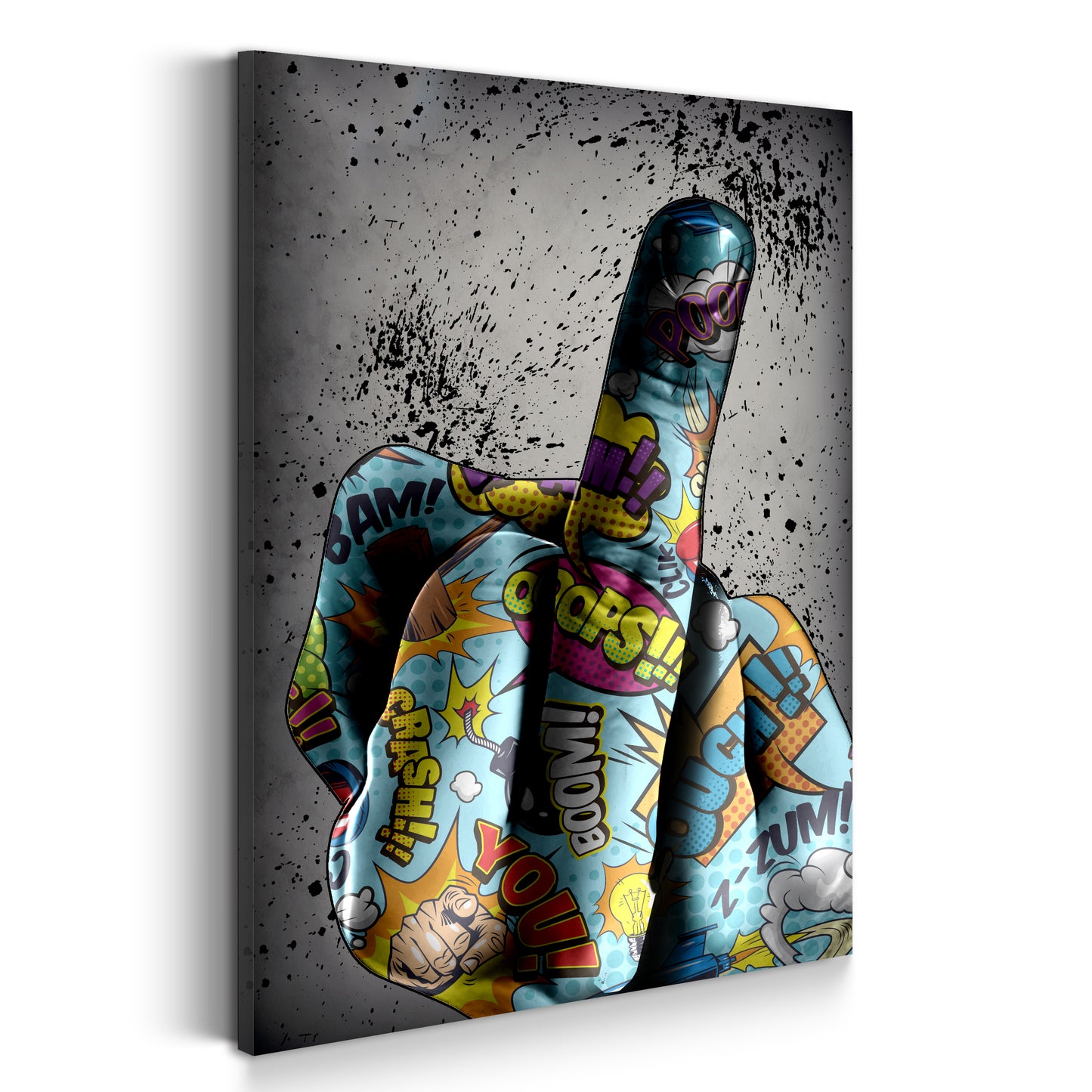 Graffiti Street Art Finger Wandbild Kunstwerk