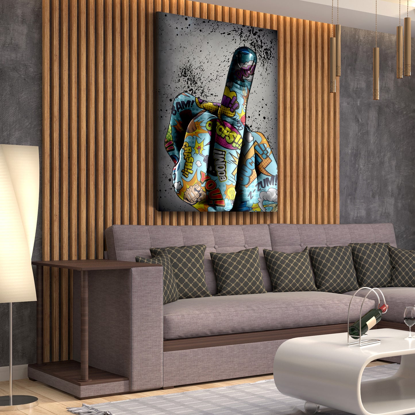 Graffiti Street Art Finger Wandbild Kunstwerk