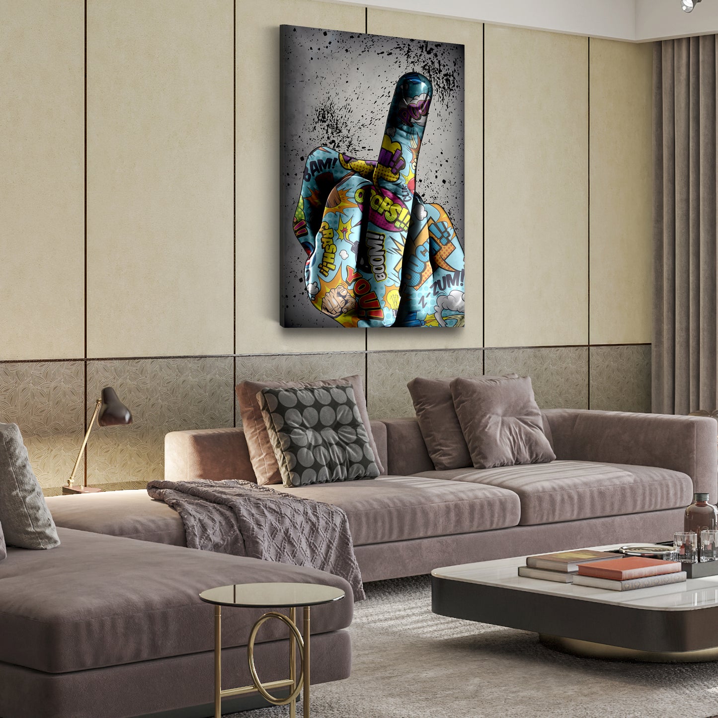 Graffiti Street Art Finger Wandbild Kunstwerk