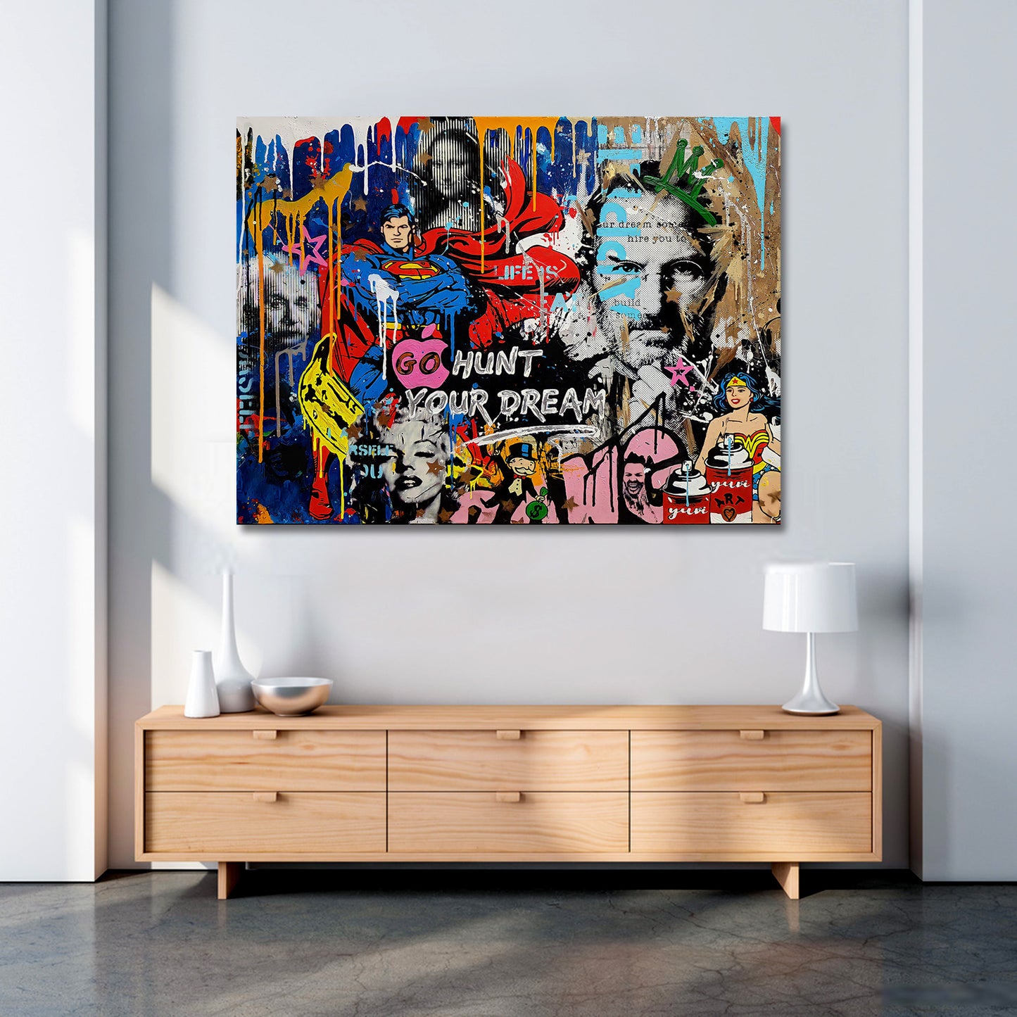 Pop Art Style Wandbild Kunstwerk