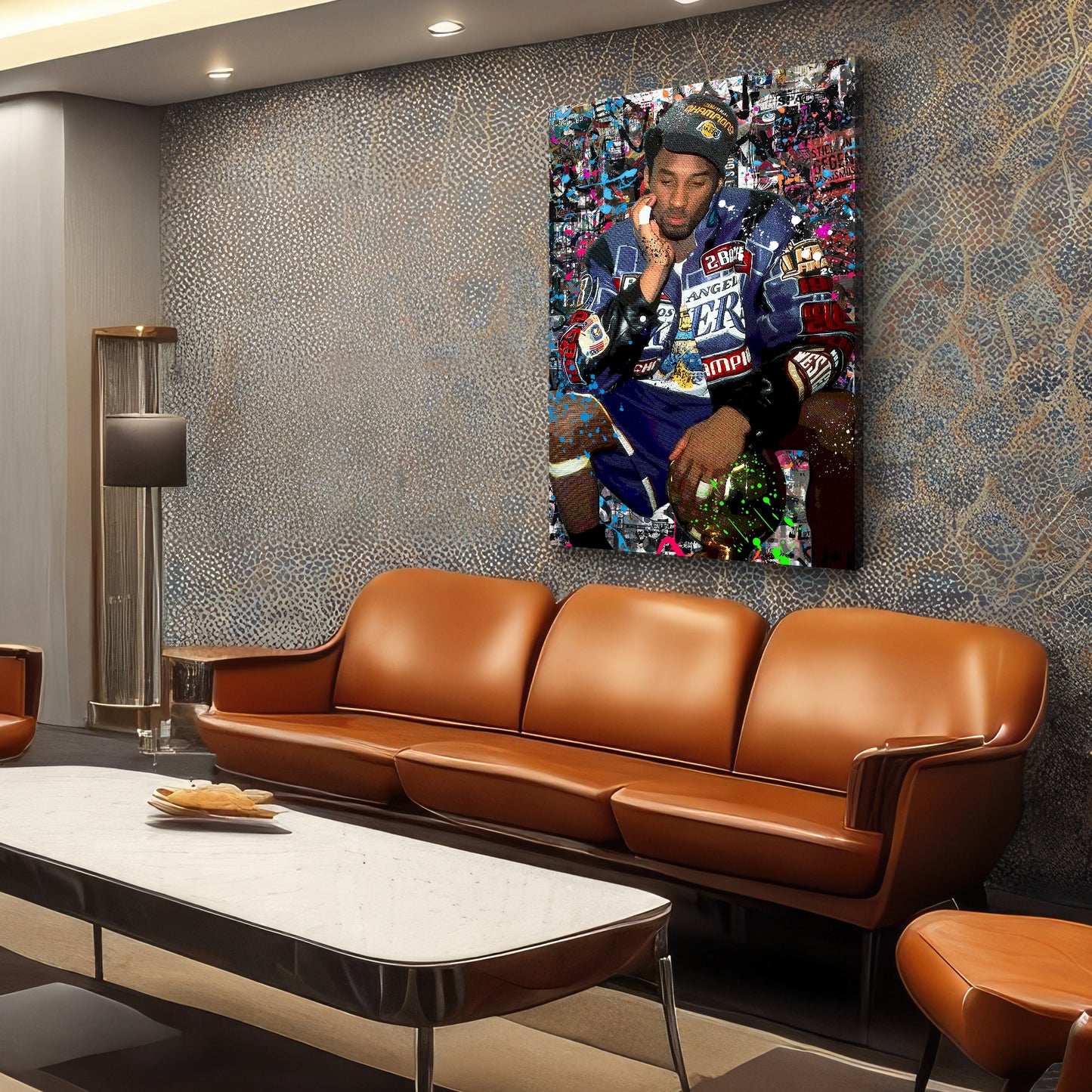 Wandbild Kunstwerk Besketball Kobe Pop Art Graffiti Style