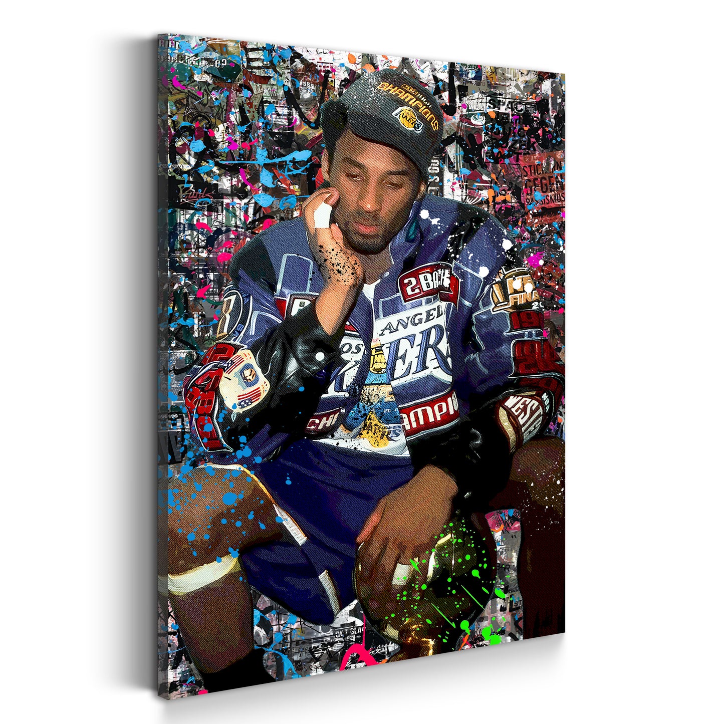 Wandbild Kunstwerk Besketball Kobe Pop Art Graffiti Style