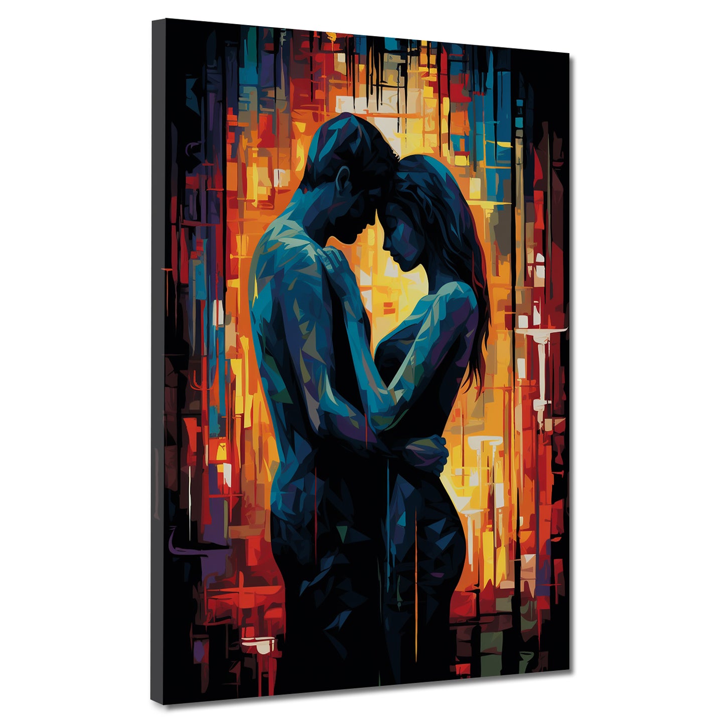 Wandbild Kunstwerk Liebespaar Nähe Emotion