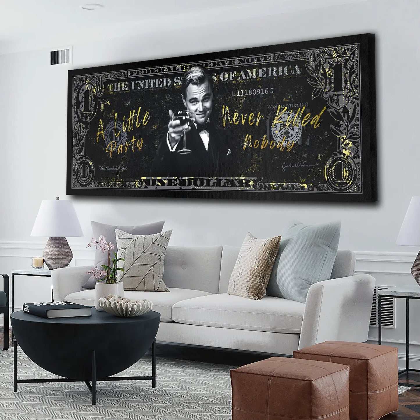 Motivation Geldschein A Little Party Leonardo Style Wandbild Kunstwerk