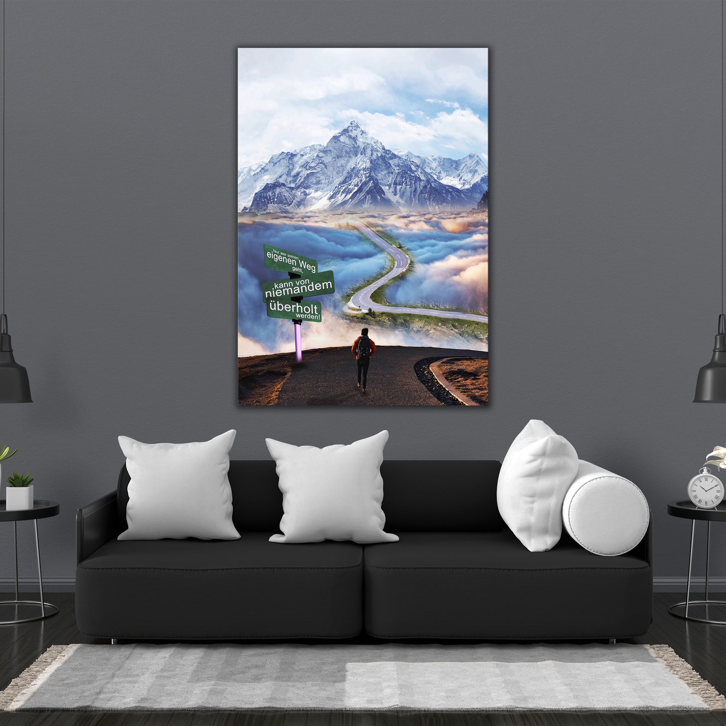 Motivation Follow Your Way Wandbild Kunstwerk
