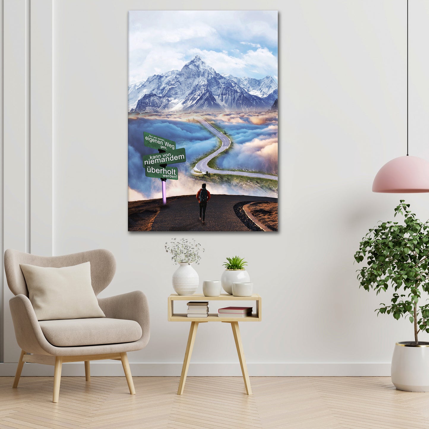 Motivation Follow Your Way Wandbild Kunstwerk