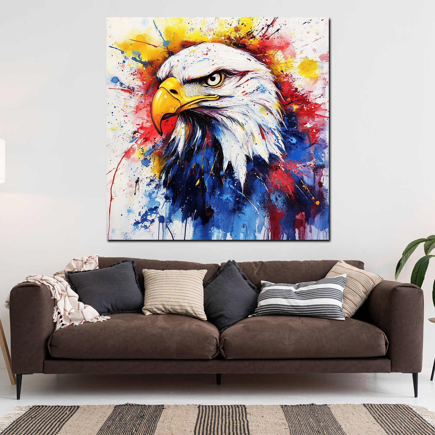 Wandbild Kunstwerk Pop Art Adler farbenprächtig dynamisch modern