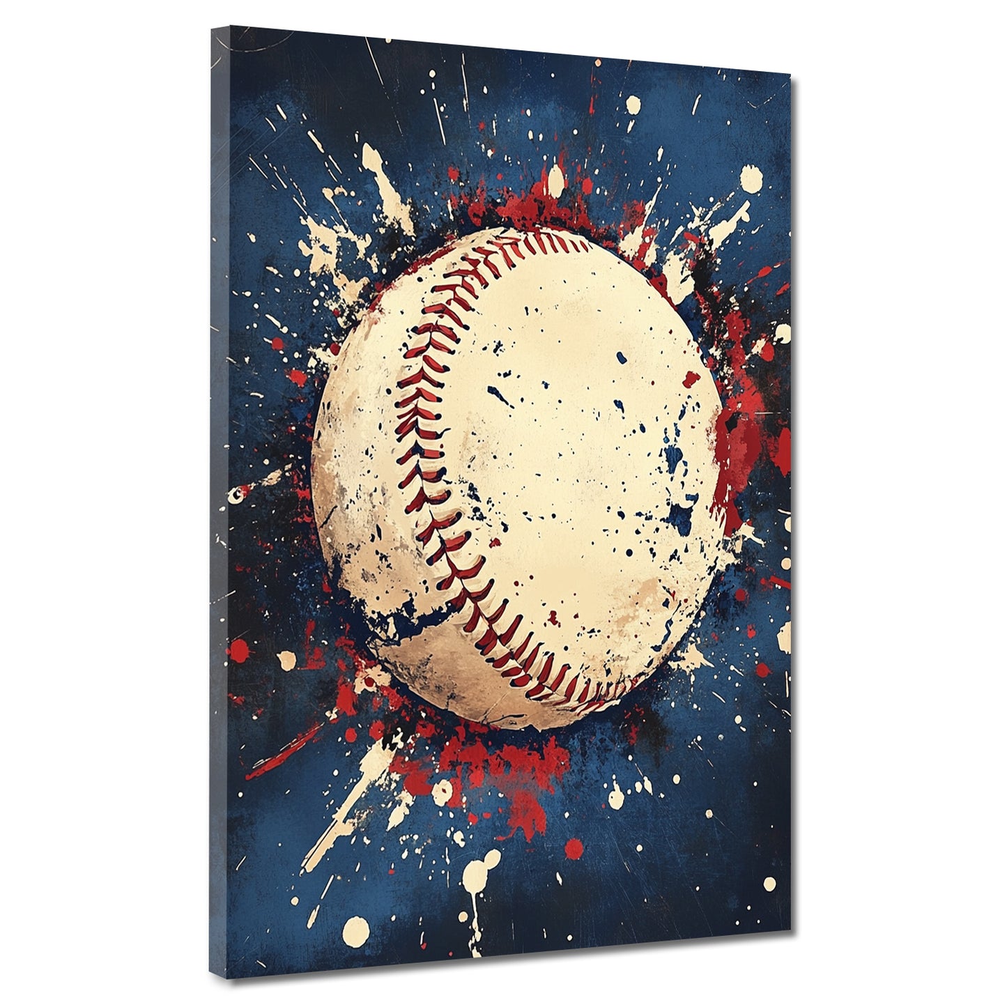 Wandbild Kunstwerk Pop Art Baseballball Retro Stil