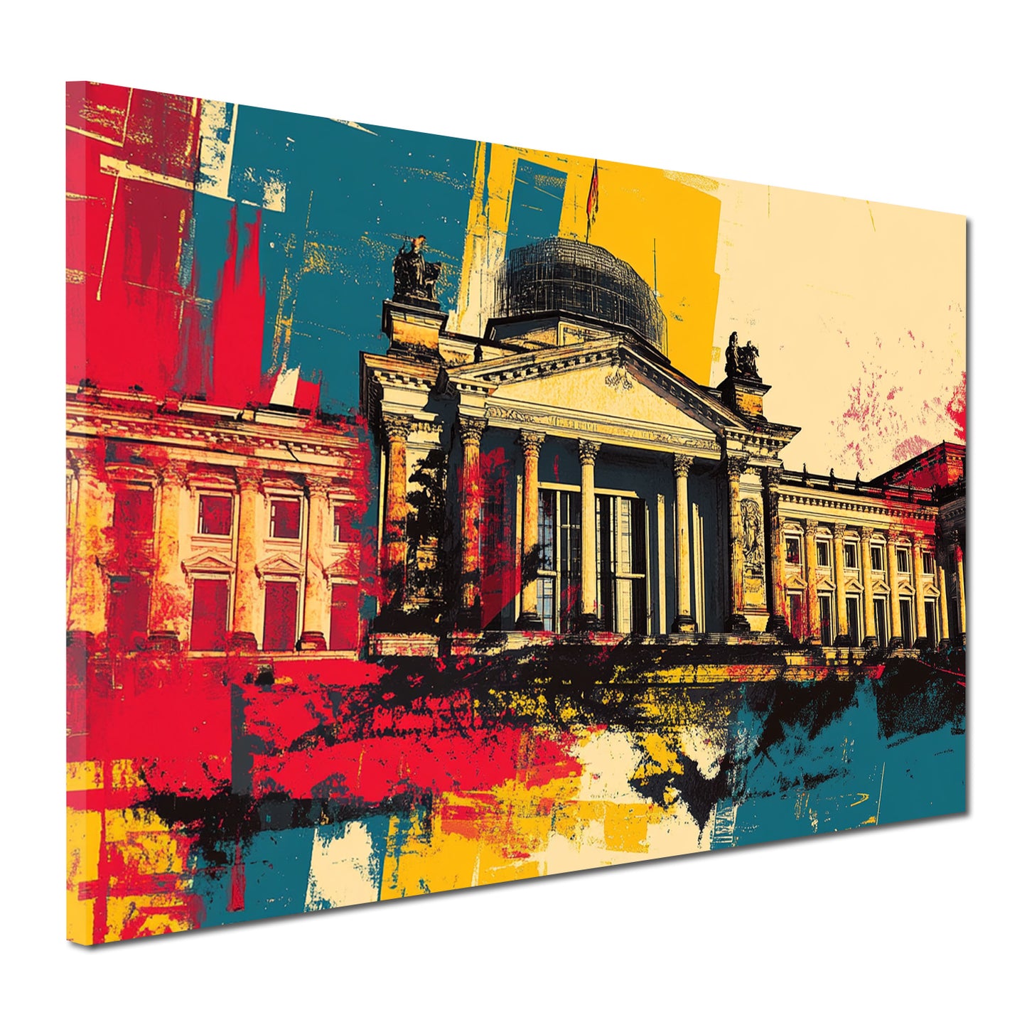 Wandbild Kunstwerk Pop Art Berlin Reichstag Gebäude Farbe