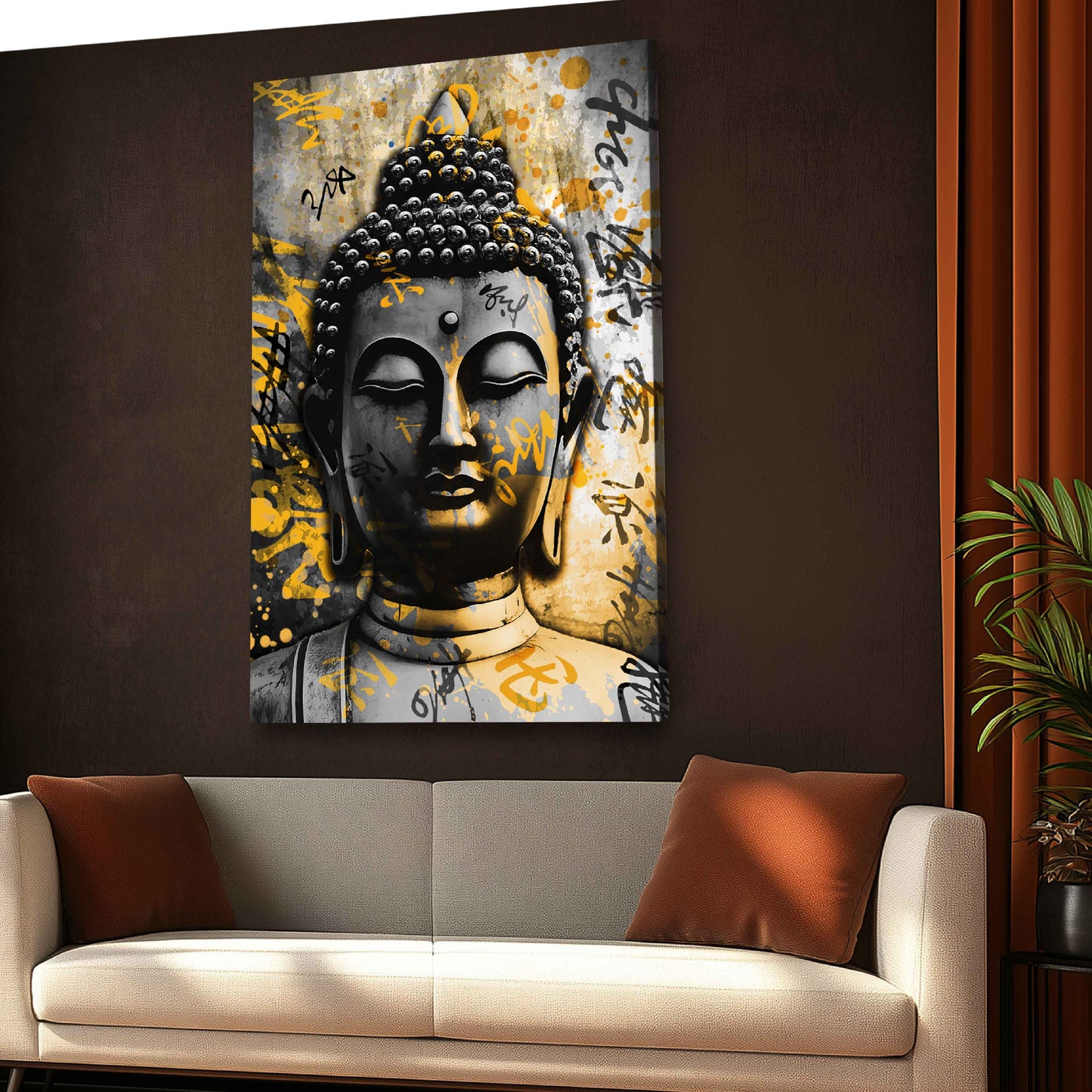 Wandbild Kunstwerk Pop Art Buddha Harmonie Spiritualität modern