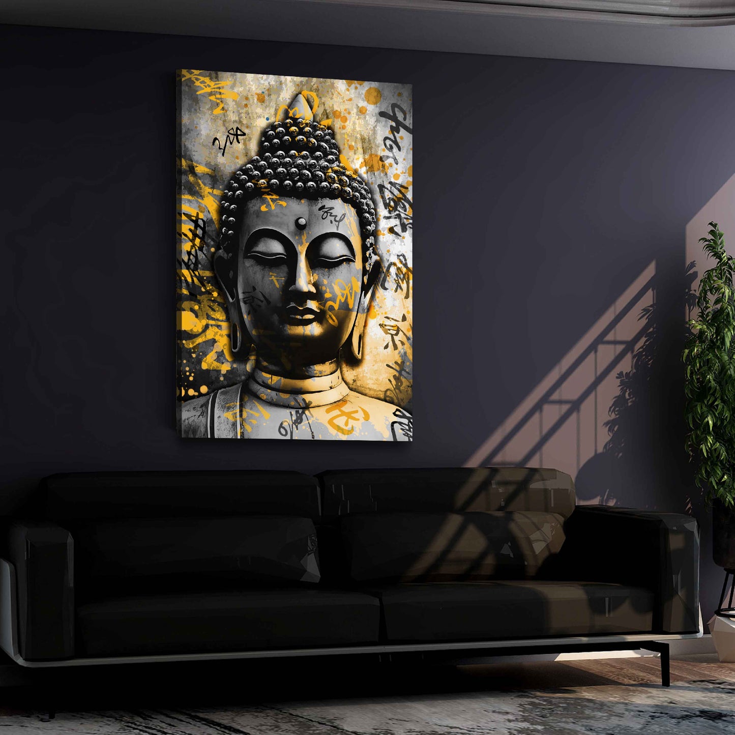 Wandbild Kunstwerk Pop Art Buddha Harmonie Spiritualität modern