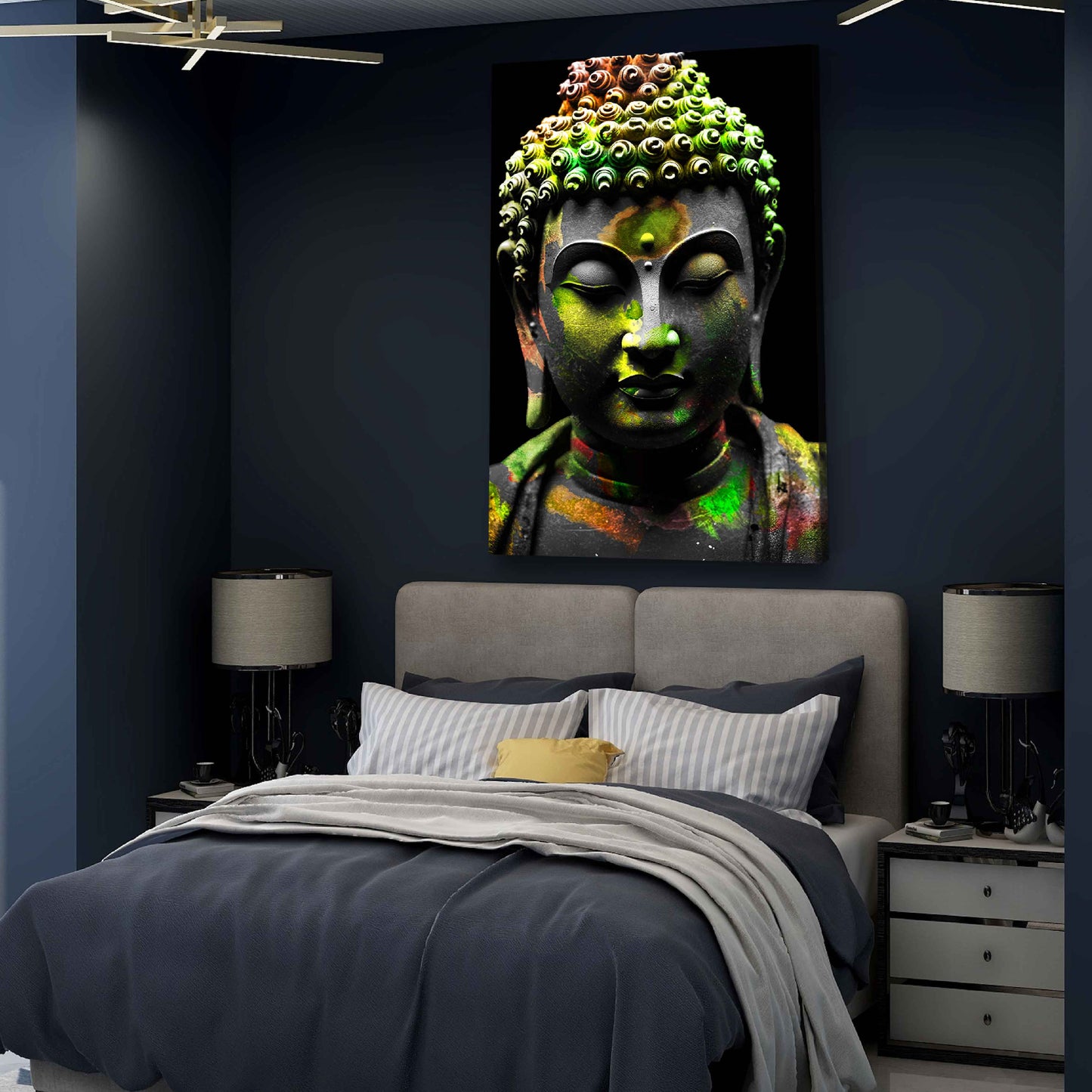 Wandbild Kunstwerk Pop Art Buddha Ruhe Energie Spiritualität