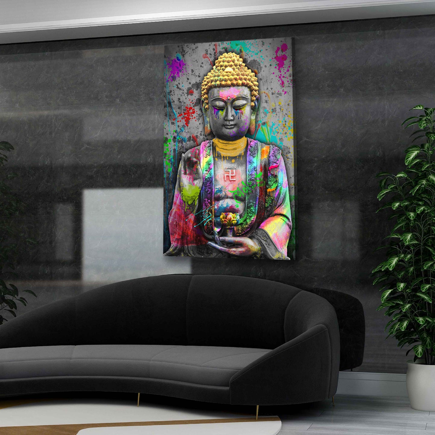 Wandbild Kunstwerk Pop Art Buddha Spiritualität Harmonie