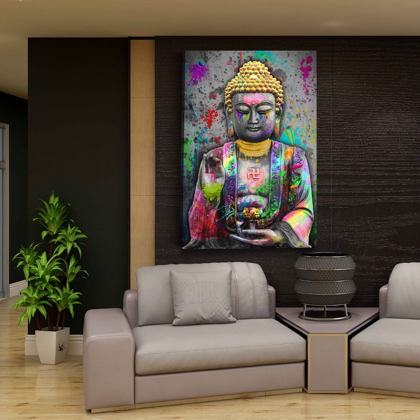 Wandbild Kunstwerk Pop Art Buddha Spiritualität Harmonie