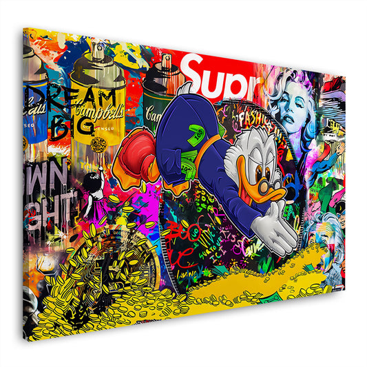 Pop Art Dagobert Style Wandbild Kunstwerk