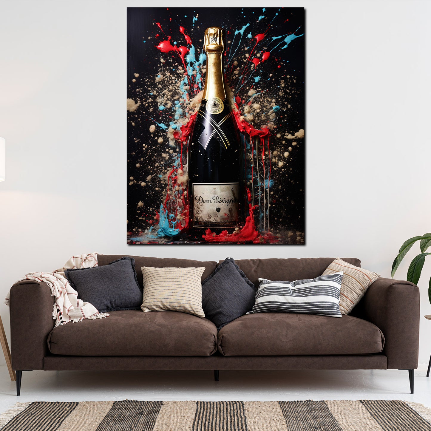 Pop Art Flasche Lifestyle Wandbild Kunstwerk