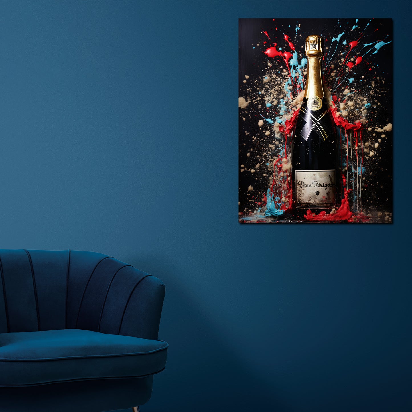 Pop Art Flasche Lifestyle Wandbild Kunstwerk
