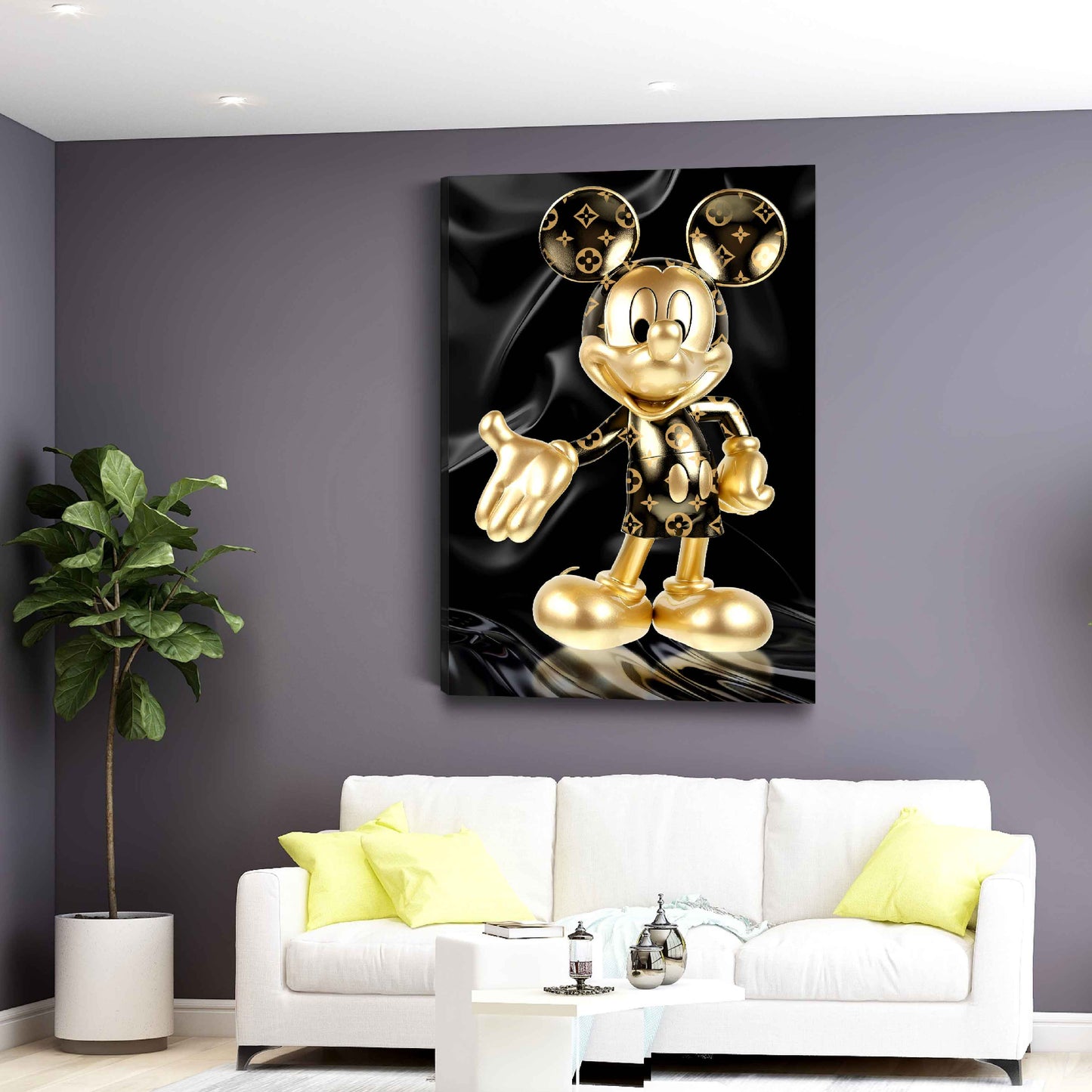 Wandbild Kunstwerk Pop Art Maus Glanz Eleganz Mode Inspiration