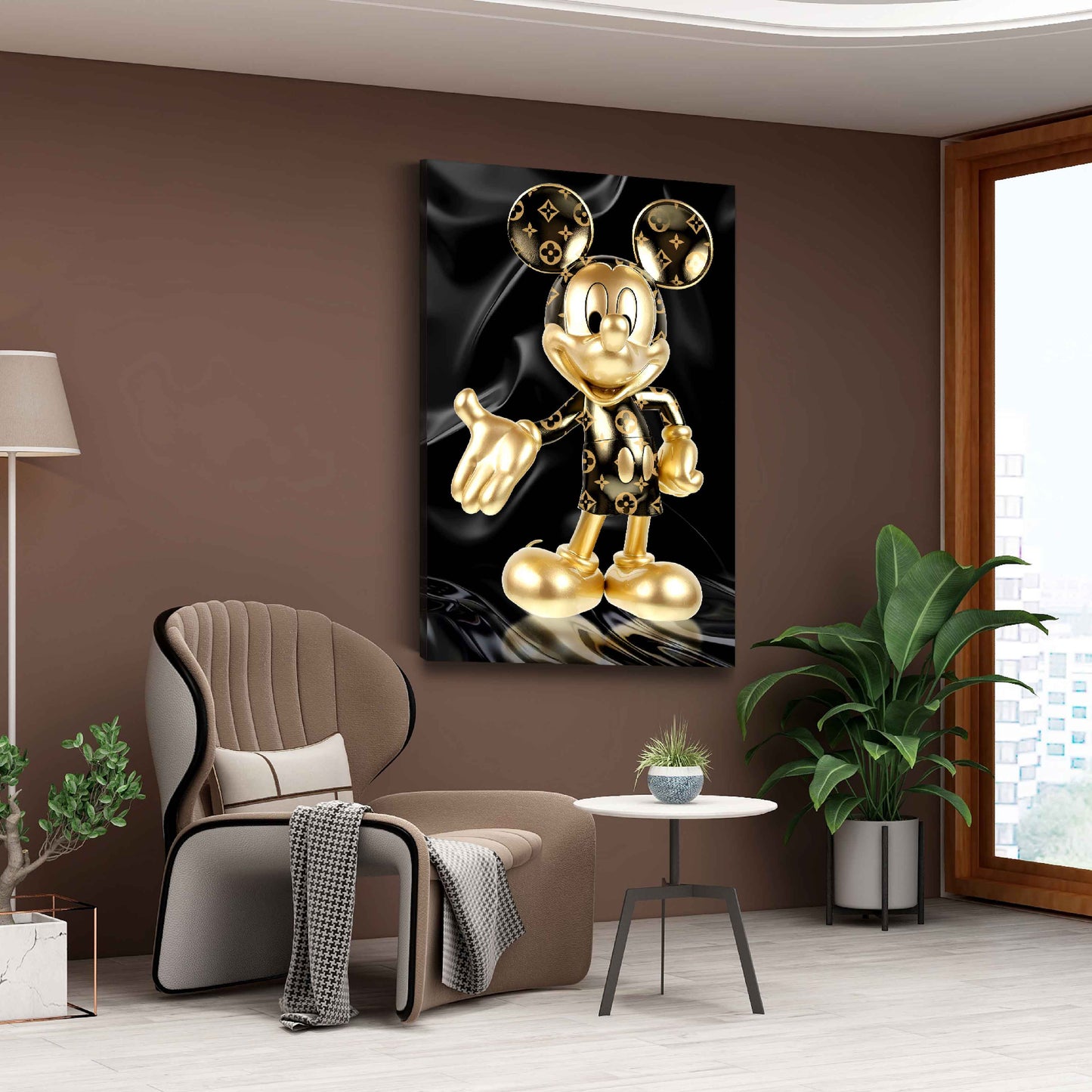 Wandbild Kunstwerk Pop Art Maus Glanz Eleganz Mode Inspiration