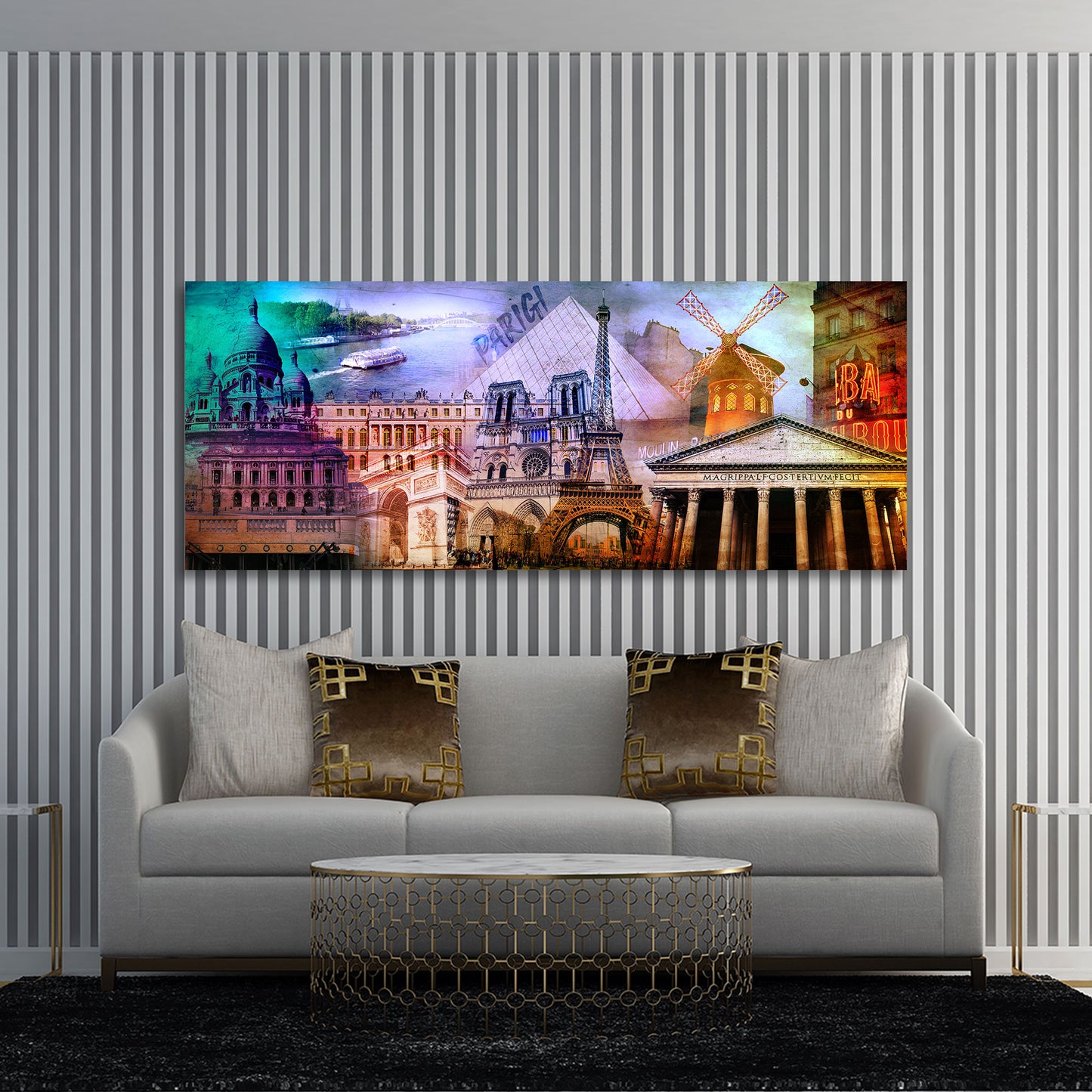 Wandbild Kunstwerk Pop Art Paris Sehenswürdigkeiten Städte