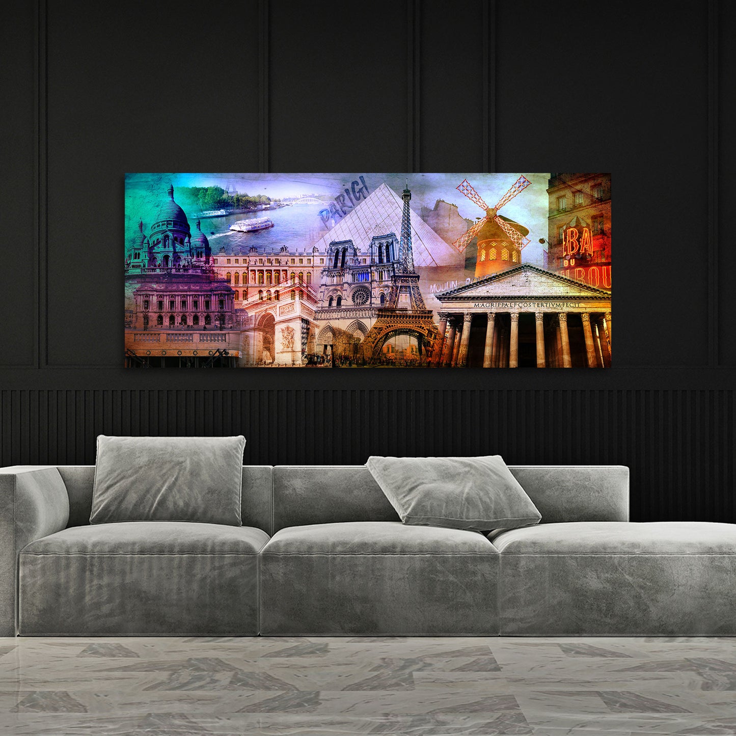 Wandbild Kunstwerk Pop Art Paris Sehenswürdigkeiten Städte