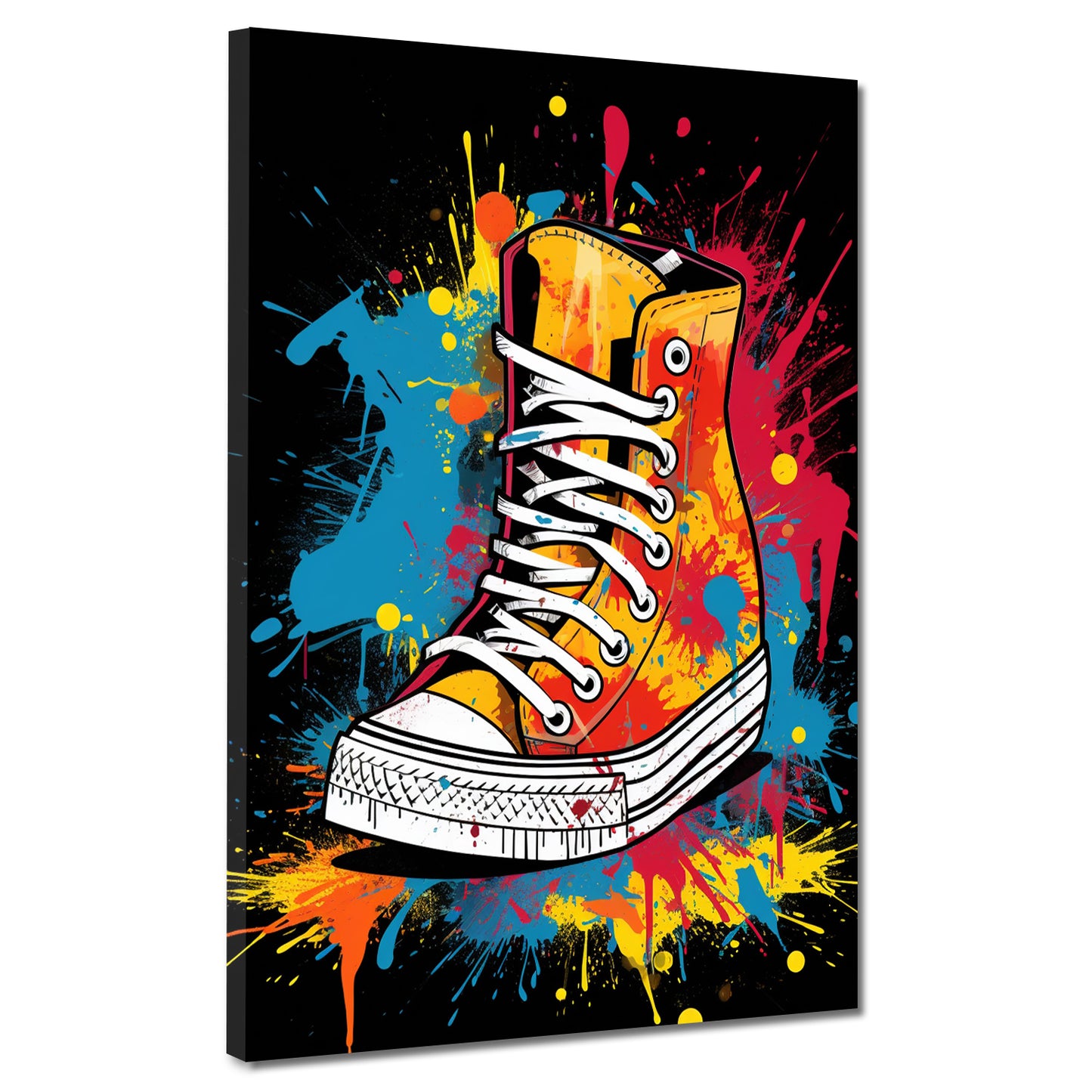 Wandbild Kunstwerk Pop Art Schuhe Colour Splash