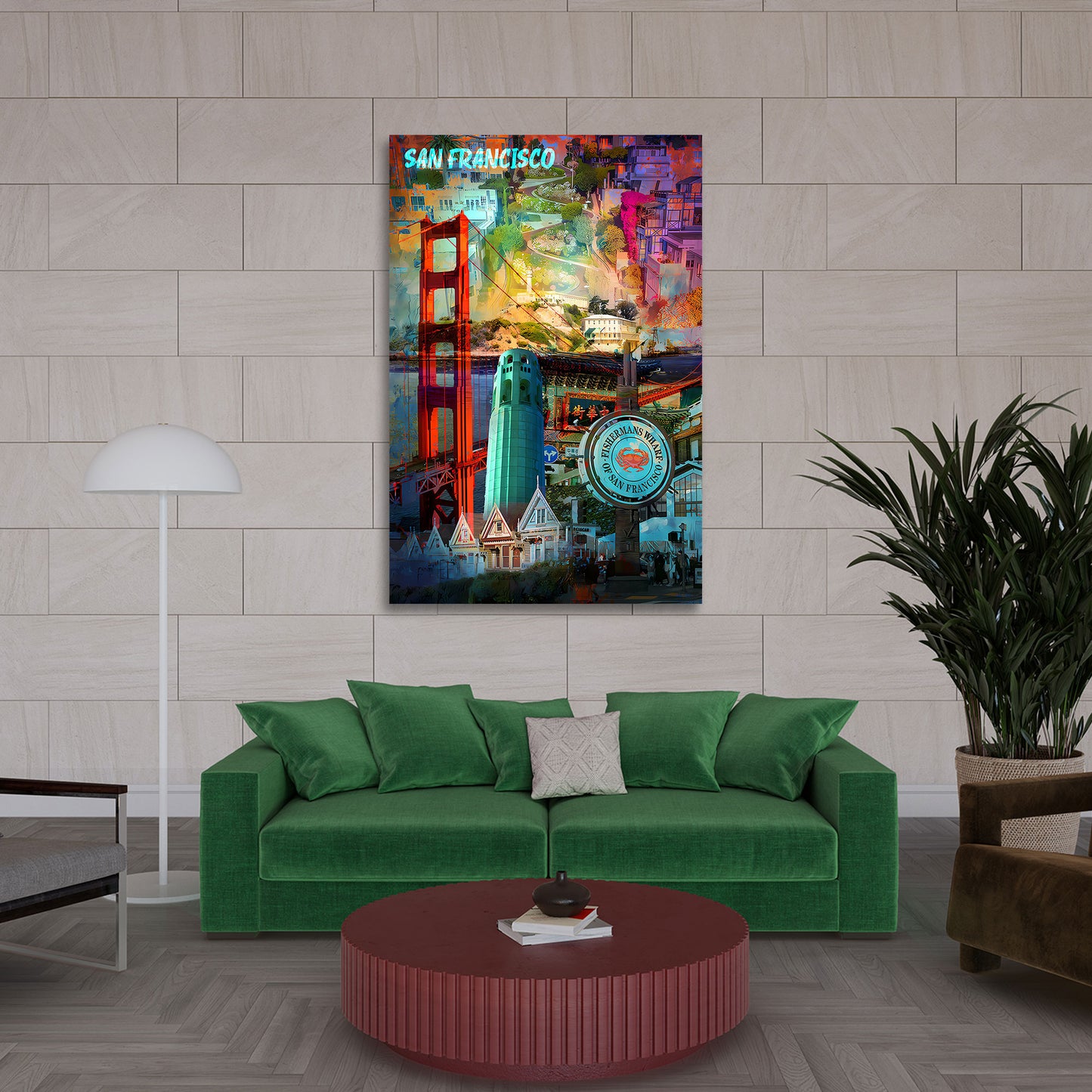 Wandbild Kunstwerk Städte San Francisco USA Sehenswürdigkeiten Küste