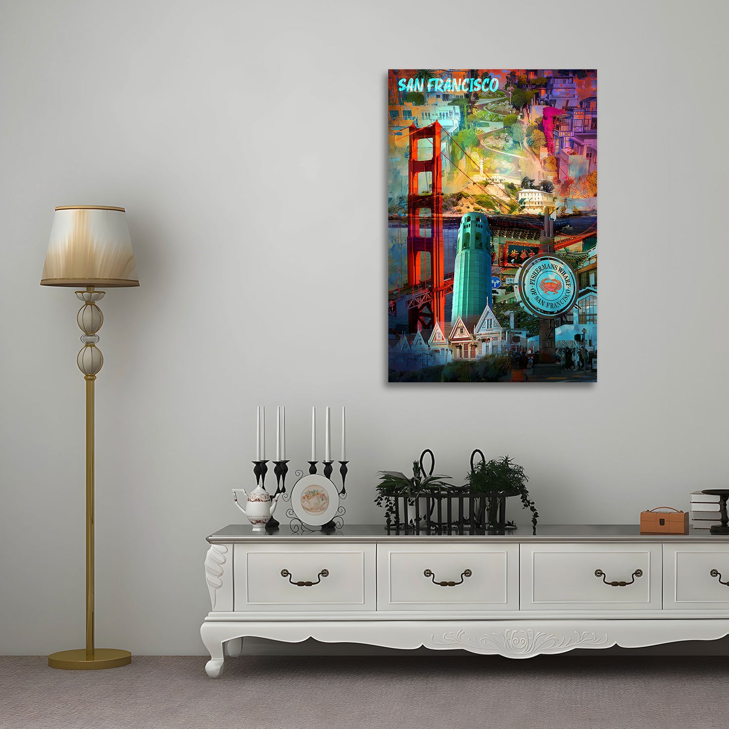 Wandbild Kunstwerk Städte San Francisco USA Sehenswürdigkeiten Küste