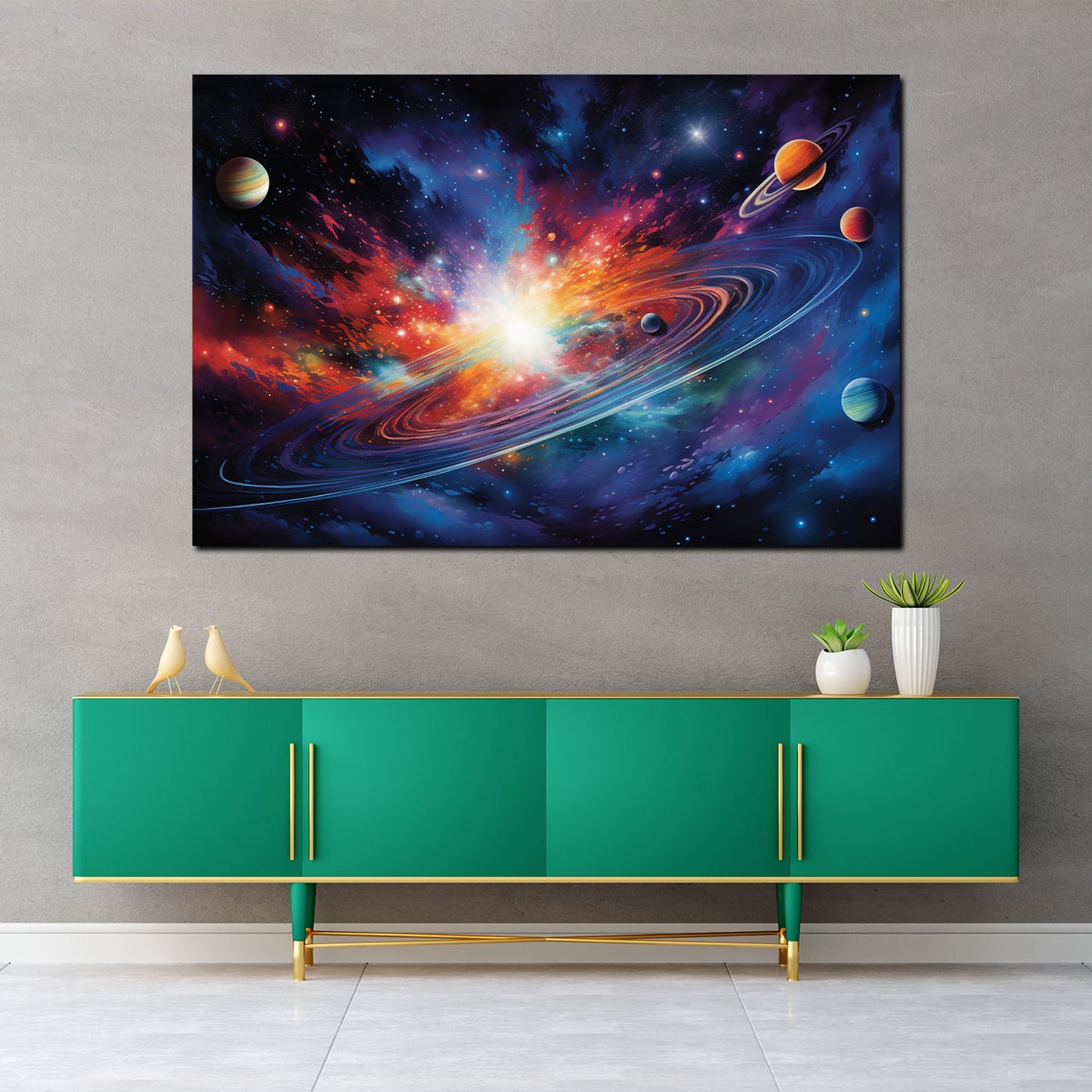 Wandbild Kunstwerk Universum, Weltraum
