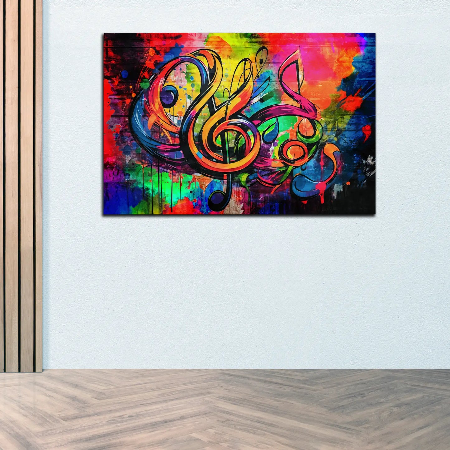 Abstrakt Musiknote colour Style Wandbild Kunstwerk