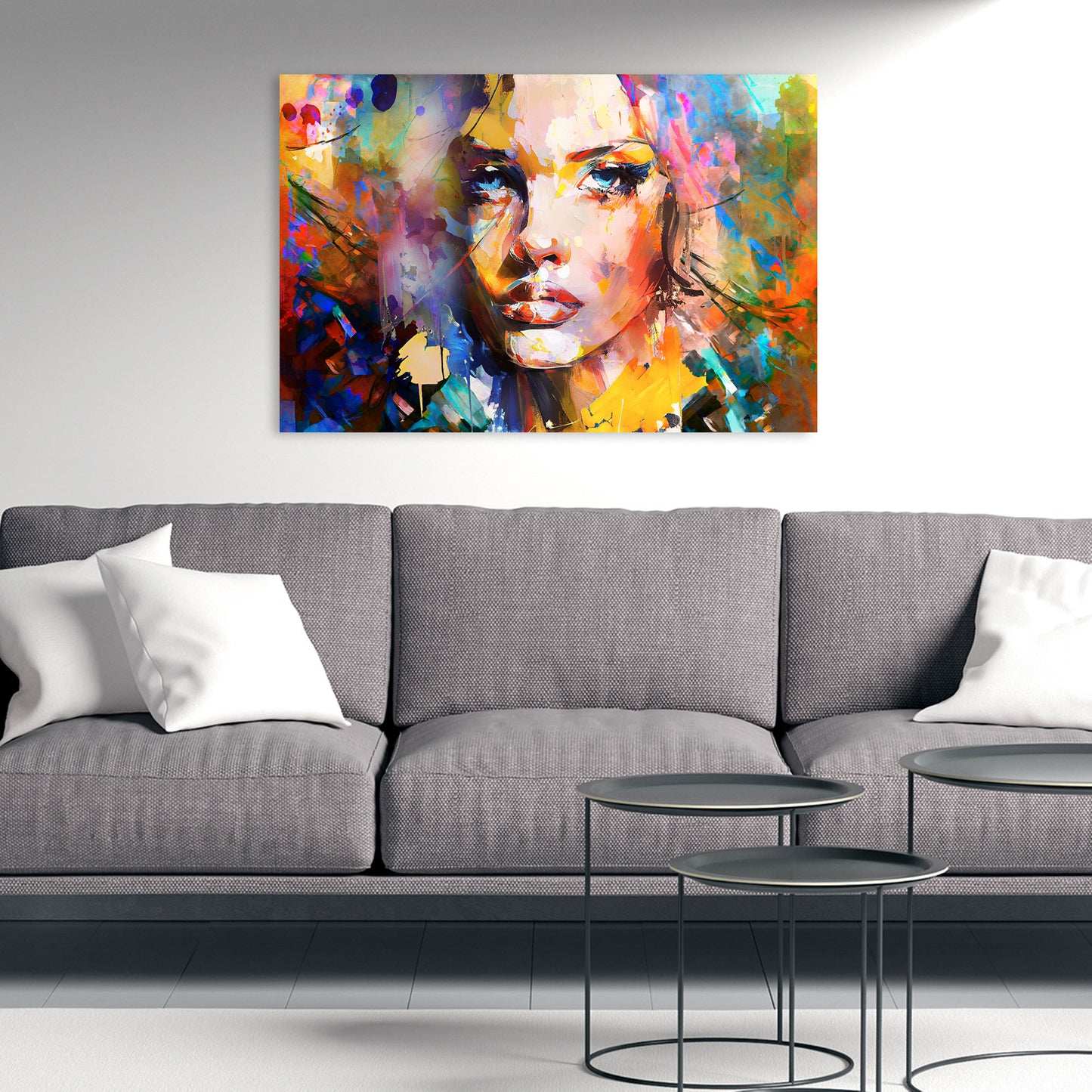 Face wunderschöne Frau abstrakt Wandbild Kunstwerk