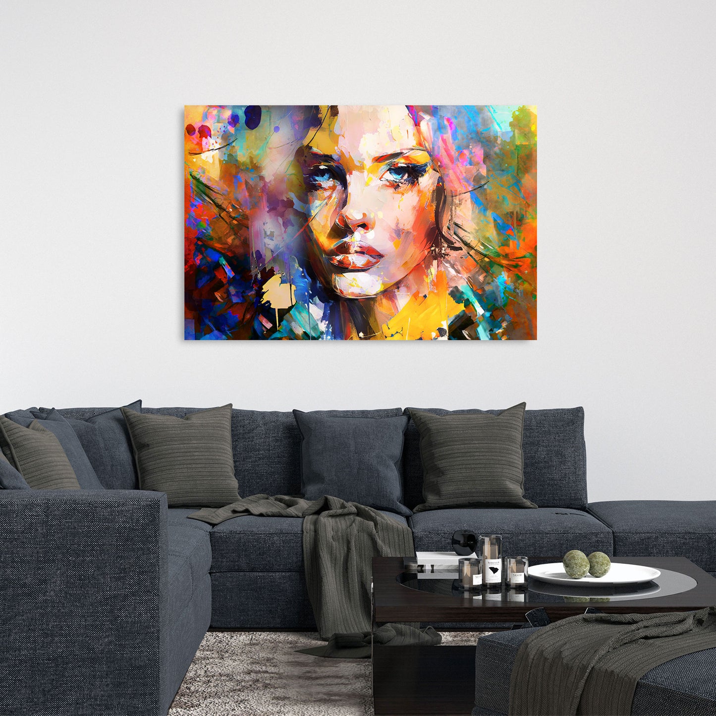 Face wunderschöne Frau abstrakt Wandbild Kunstwerk