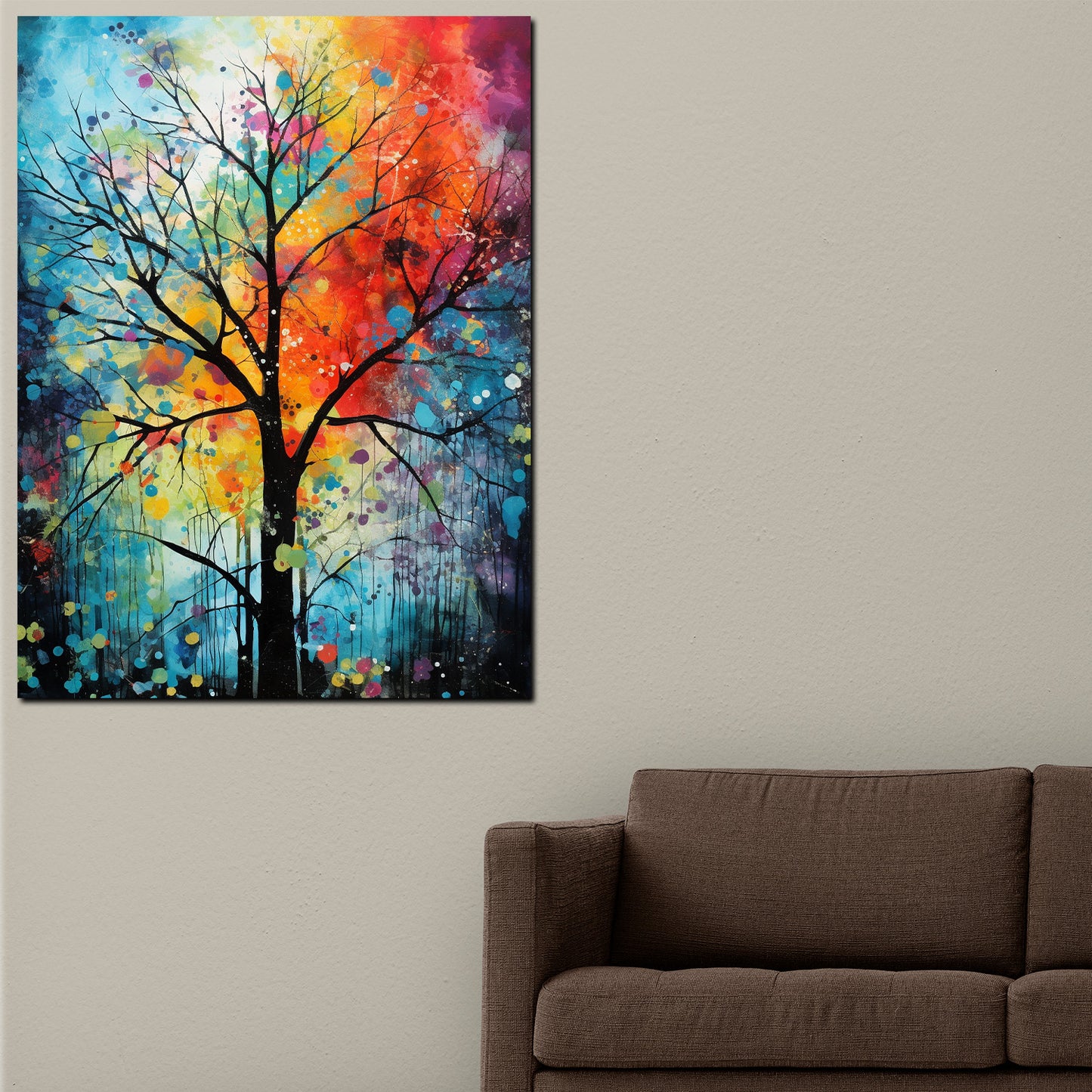 Modern kahler Baum Abstract Style Wandbild Kunstwerk