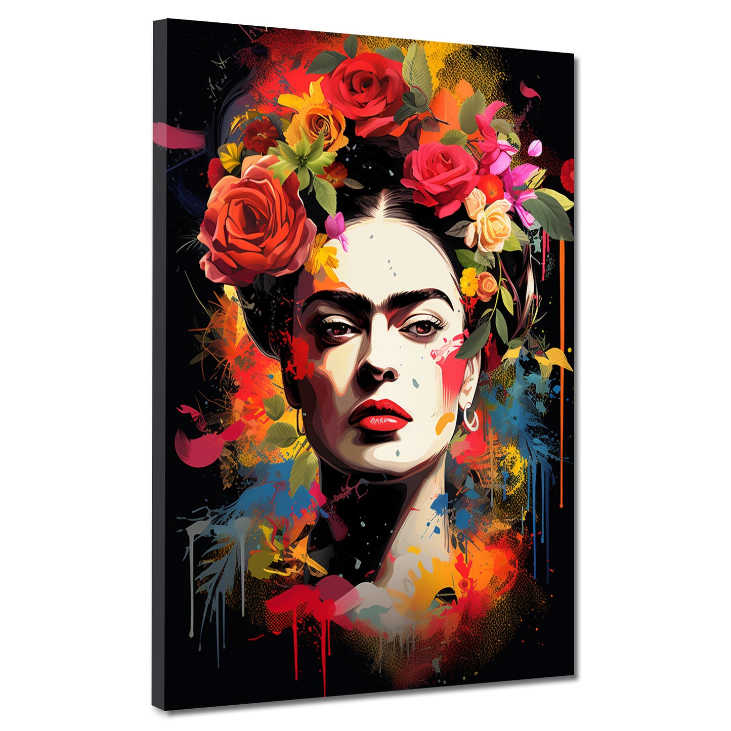 Pop Art Wunderschöne Frida Style Wandbild Kunstwerk