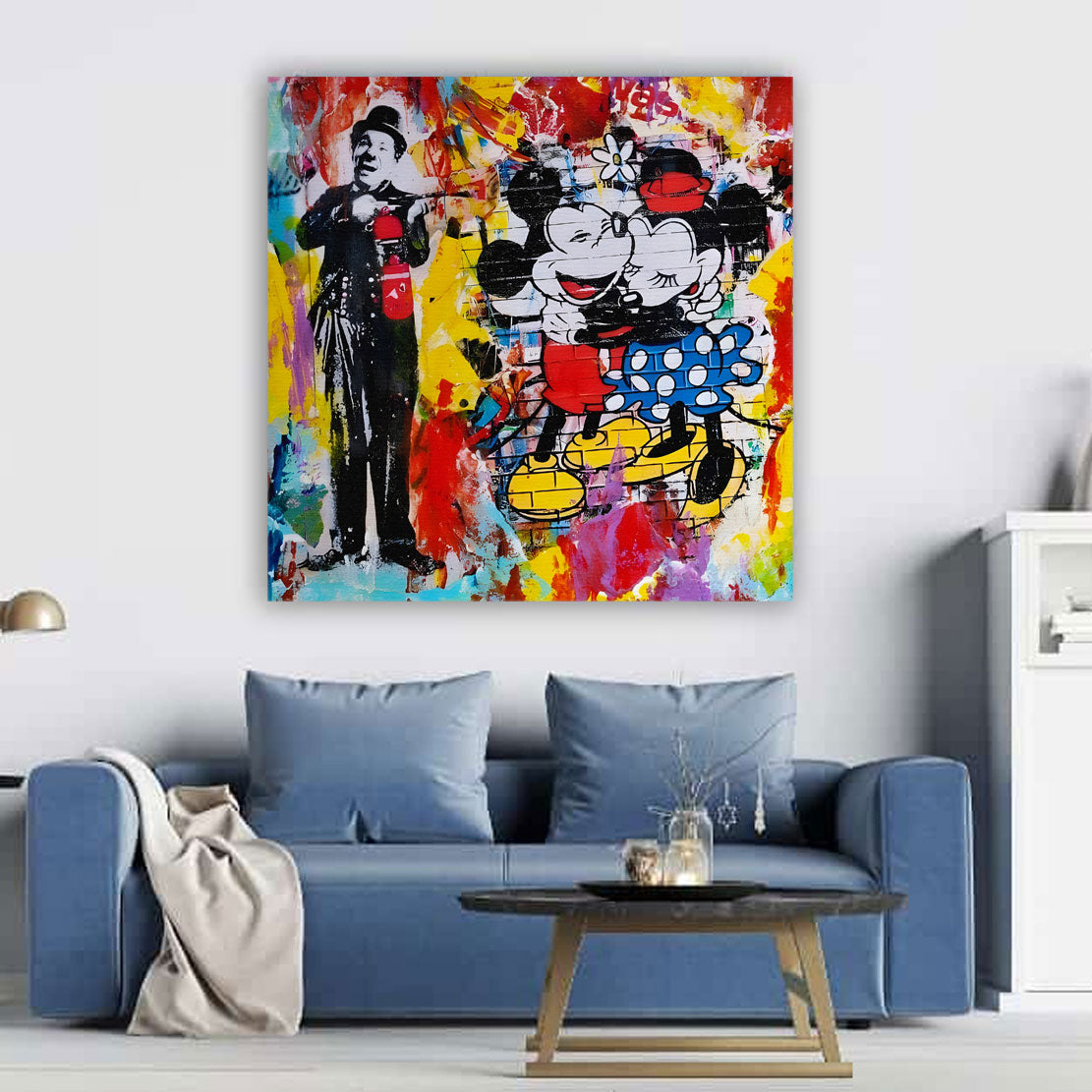 Comic Pop Art Maus Wandbild Kunstwerk