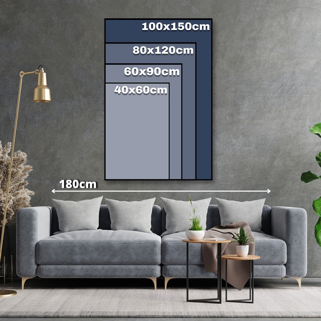 Hirsch Abstract Colour Wandbild Kunstwerk