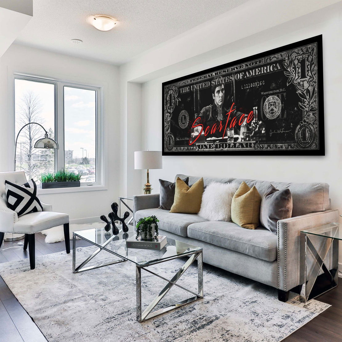 Montana Dollar, Pop Art Wandbild Kunstwerk