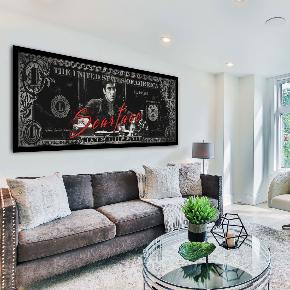 Montana Dollar, Pop Art Wandbild Kunstwerk