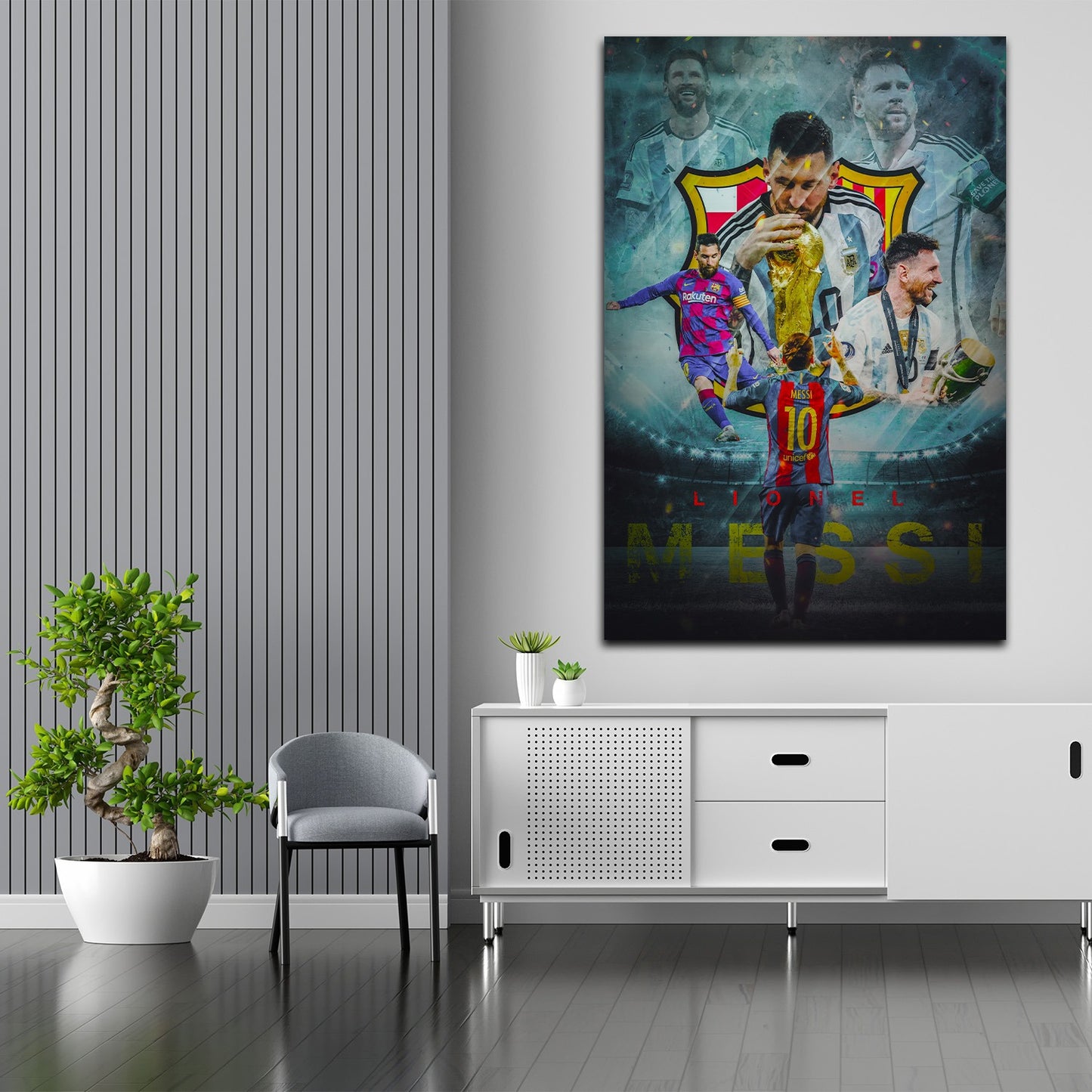 Fußball The Champ Wandbild Kunstwerk