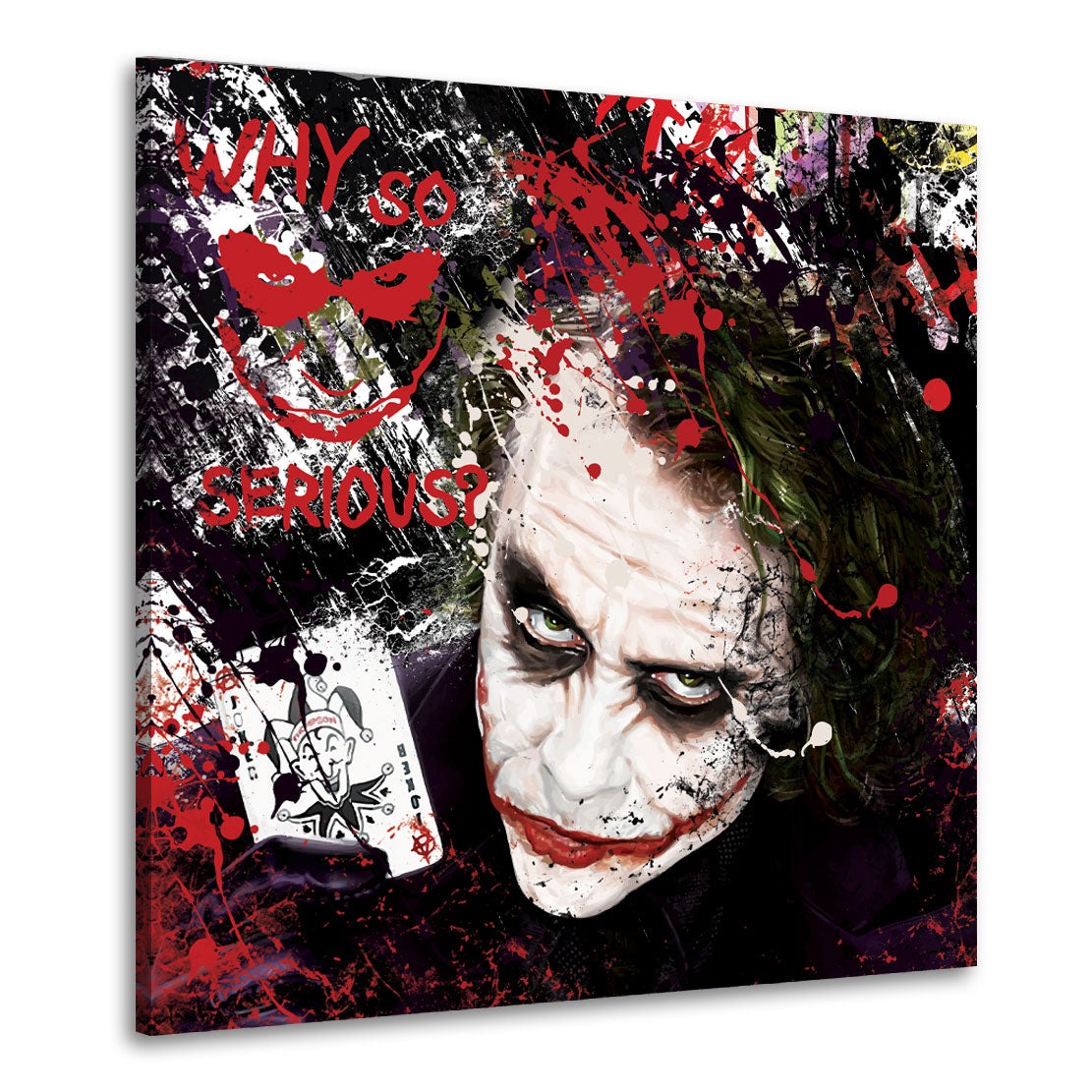 Joker Pop Art Abstract Style, Comic Wandbild Kunstwerk