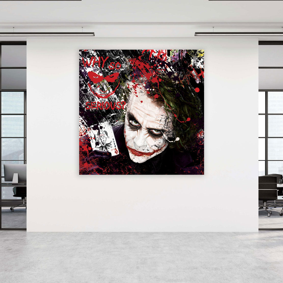 Joker Pop Art Abstract Style, Comic Wandbild Kunstwerk
