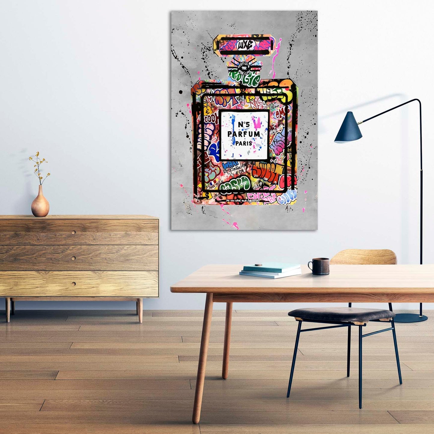 Parfüm Flasche Pop Street Art Wandbild Kunstwerk