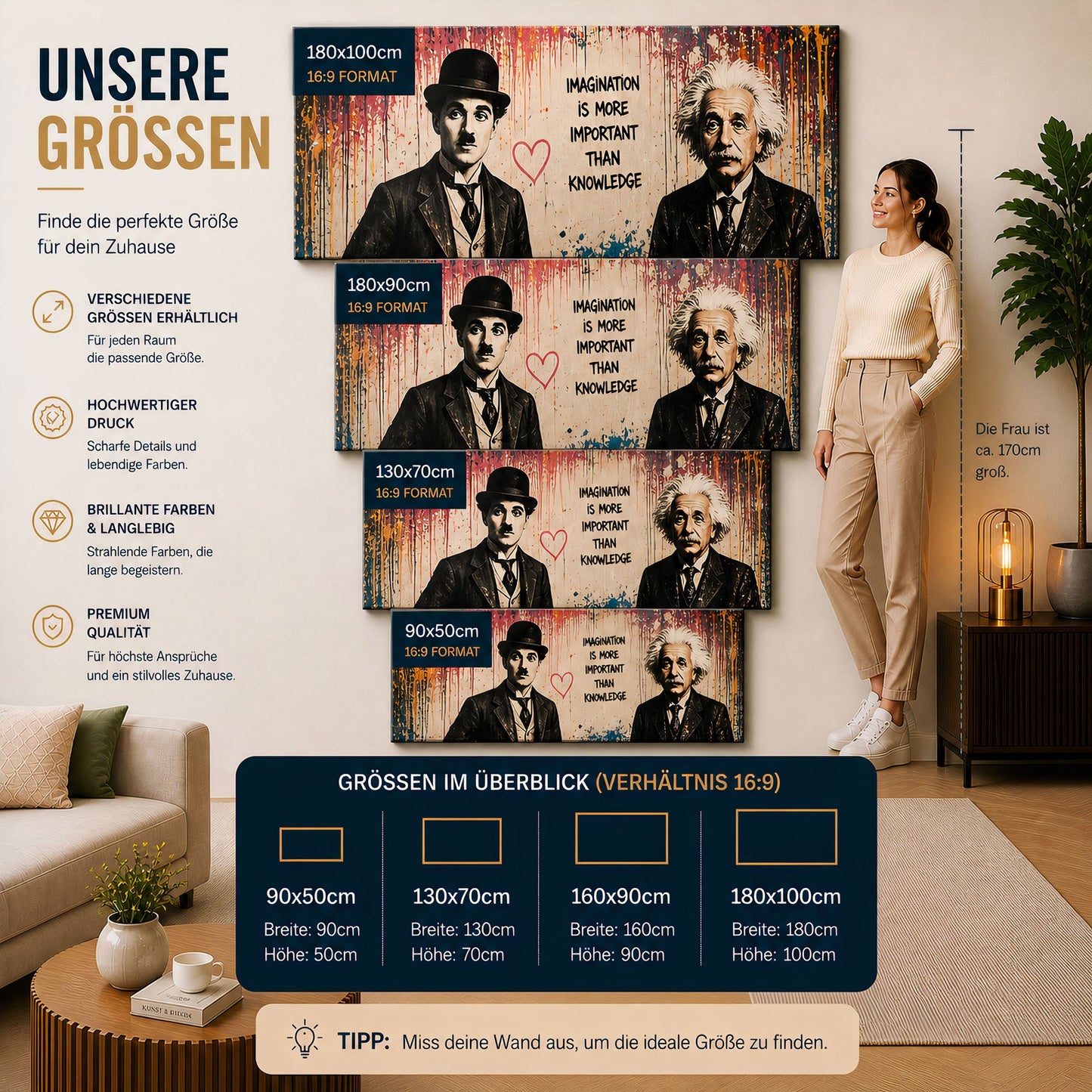 Abstrakt Lebensbaum Herbstfarben Natur modern Wandbild Kunstwerk