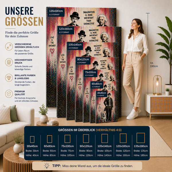 Farbenfroher Herbstbaum in abstrakter Malerei Wandbild