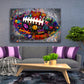 Rugby Graffiti Street Art Wandbild Kunstwerk Football