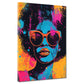 Wandbild African Woman Pop Art mit Sonnenbrille farbenfroh